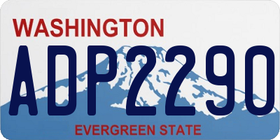 WA license plate ADP2290