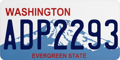 WA license plate ADP2293