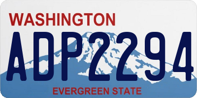 WA license plate ADP2294