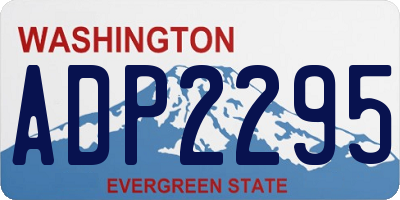 WA license plate ADP2295