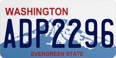 WA license plate ADP2296