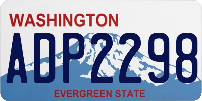 WA license plate ADP2298