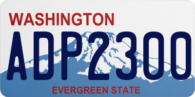 WA license plate ADP2300
