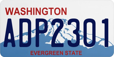 WA license plate ADP2301