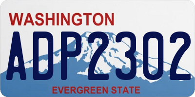 WA license plate ADP2302