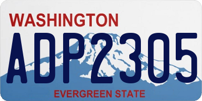 WA license plate ADP2305