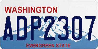 WA license plate ADP2307