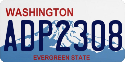 WA license plate ADP2308