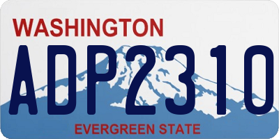 WA license plate ADP2310