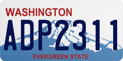 WA license plate ADP2311