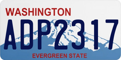 WA license plate ADP2317