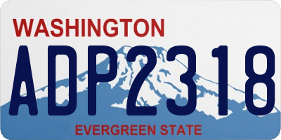 WA license plate ADP2318
