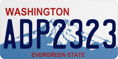 WA license plate ADP2323