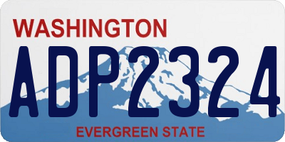 WA license plate ADP2324