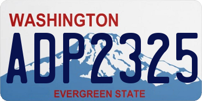 WA license plate ADP2325
