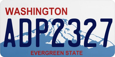 WA license plate ADP2327