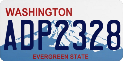 WA license plate ADP2328