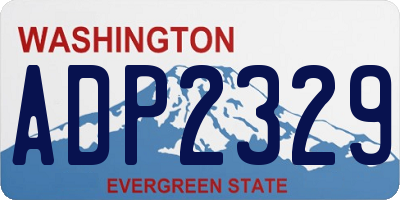 WA license plate ADP2329