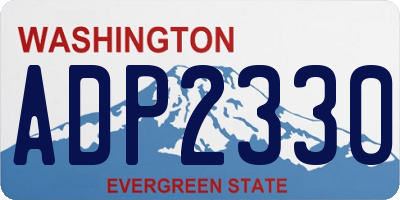 WA license plate ADP2330