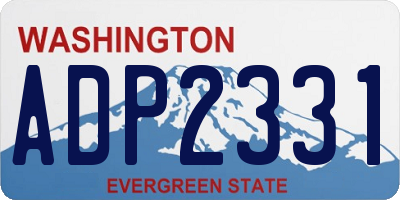 WA license plate ADP2331