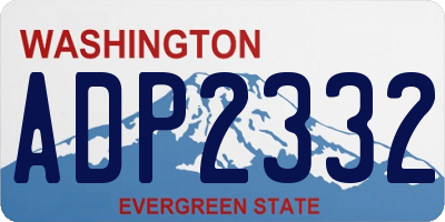 WA license plate ADP2332