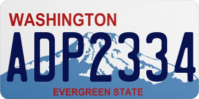 WA license plate ADP2334