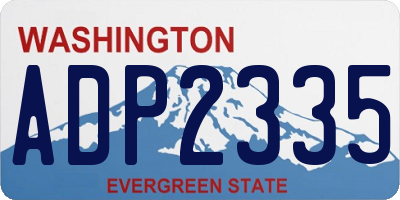 WA license plate ADP2335