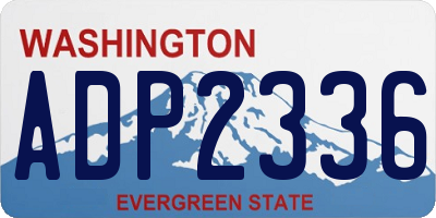 WA license plate ADP2336