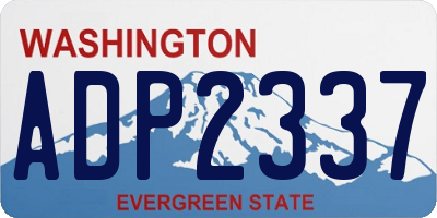 WA license plate ADP2337