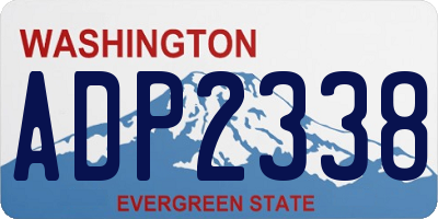 WA license plate ADP2338