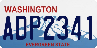 WA license plate ADP2341