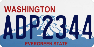 WA license plate ADP2344