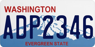 WA license plate ADP2346