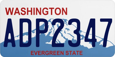 WA license plate ADP2347
