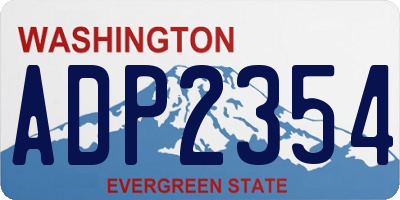 WA license plate ADP2354
