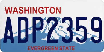 WA license plate ADP2359
