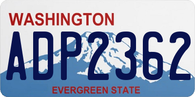 WA license plate ADP2362