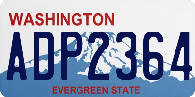 WA license plate ADP2364