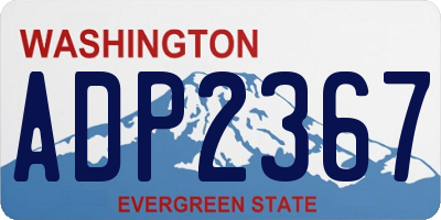 WA license plate ADP2367