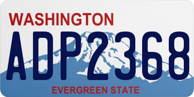 WA license plate ADP2368