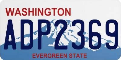 WA license plate ADP2369