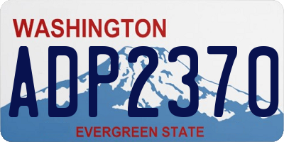 WA license plate ADP2370