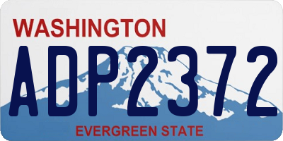 WA license plate ADP2372