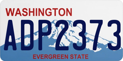 WA license plate ADP2373