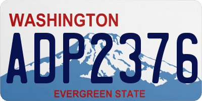 WA license plate ADP2376