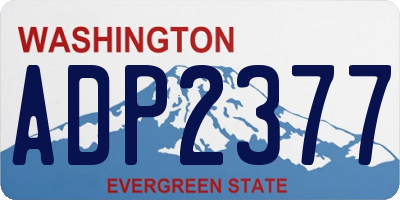 WA license plate ADP2377
