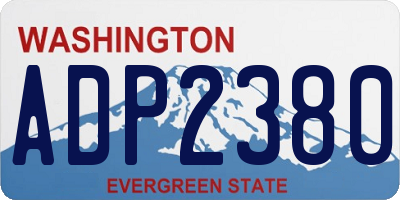 WA license plate ADP2380