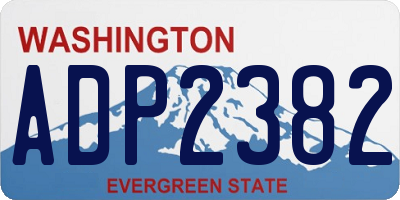 WA license plate ADP2382