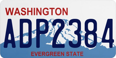 WA license plate ADP2384