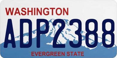 WA license plate ADP2388